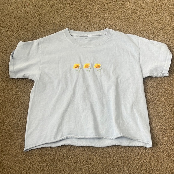 J.Galt cropped blue shirt - Picture 1 of 2